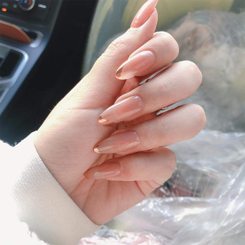 NMKL38 Clear Dual Forms Acrylic Nail System UV Gel Nail Mold Full Cover Fasle Nail Tips with Scale 12 Size Manicure Pedicure Tools for Polygel Nail Tips (120 Water drops Dual Forms) - Image 5